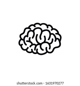 brain doodle icon, vector illustration