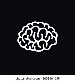 icono del doodle cerebral, ilustración vectorial
