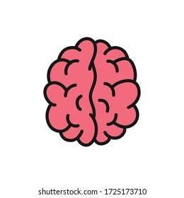 icono del doodle cerebral, ilustración del vector