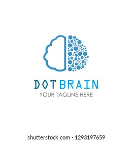 Brain dot education vector design concept