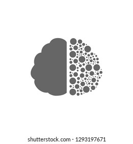 Brain dot education vector design concept