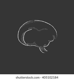 Brain. Drawn in chalk icon.