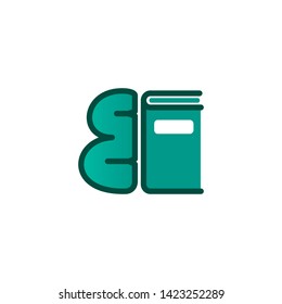 Brain education simple modern concept. Can use for logo, icon, symbol, mascott vector