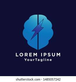 Brain electric  Logo Design Template