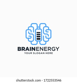 Design-Vektorgrafik des Brain Energy-Logos