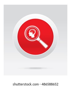 Brain. exam. Internal organ icon. Medical illustration.