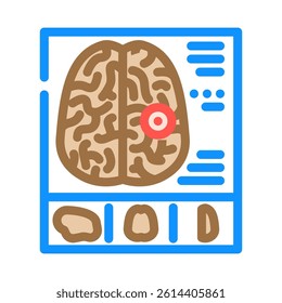 brain examination neurologist color icon vector. brain examination neurologist sign. isolated symbol illustration