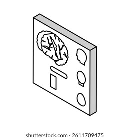 brain examination neurologist isometric icon vector. brain examination neurologist sign. isolated symbol illustration