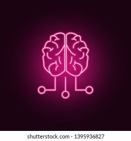 brain and exits neon icon. Elements of Idea set. Simple icon for websites, web design, mobile app, info graphics