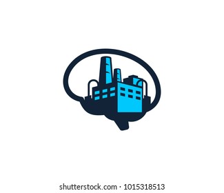 Brain Factory Icon Logo Design Element