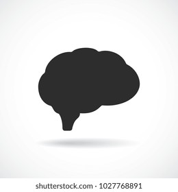 Brain figure vector icon isolated on white background