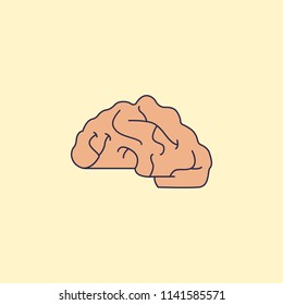 brain fild outline icon. Element of idea and solutions for mobile concept and web apps. Fild outline icon for website design and development