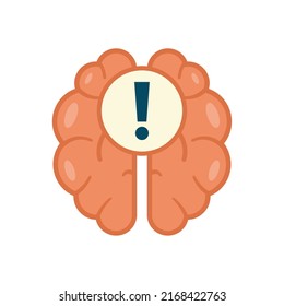 Brain find new innovation icon. Flat illustration of brain find new innovation vector icon isolated on white background