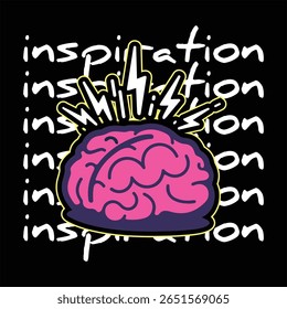 brain flash inspiration design vector ilustration