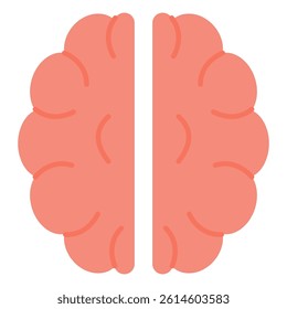 Brain flat design style. isolated on white background