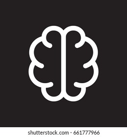 Brain flat icon. illustration isolated vector.