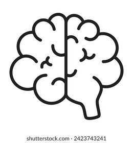 Brain Flat line icon. vector illustration.