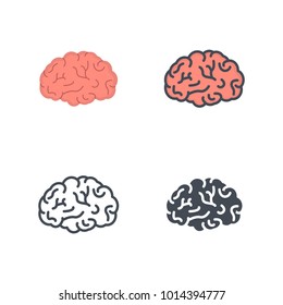 Brain flat vector icon