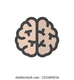 brain flat vector icon