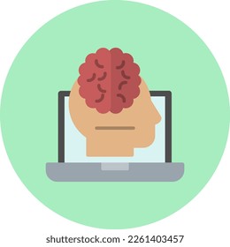 Brain Flat Vector Icon Design