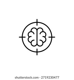 Concepto de objetivo de enfoque cerebral Precisión intelectual