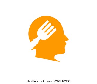 Brain Food Icon Logo Design Element