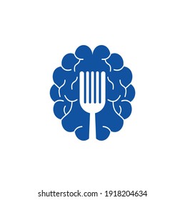 Brain Food vector logo design. Thing Food logo design template.