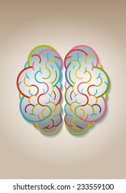 brain formed by colorful circles