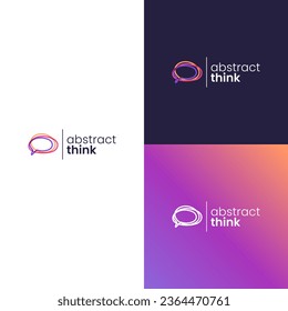 A brain is formed from oval shapes that touch each other. Modern and unique, very suitable for start-up logos.