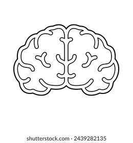 Brain front.Vector illustration that is easy to edit.