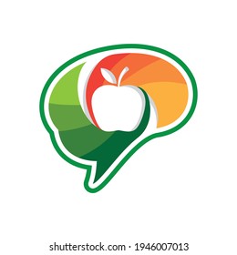 Brain Fruit Logo Design Element