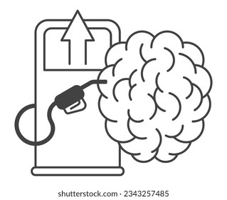 Brain Fuel - Nutritional Supplement visual concept for icon or logo