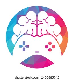 Brain game logo vector illustration. Mind game logo design icon.