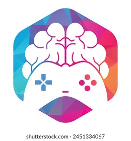 Brain game logo vector illustration. Mind game logo design icon.