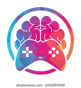 Brain game logo vector illustration. Mind game logo design icon.