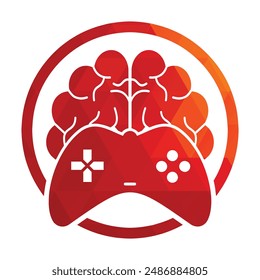 Brain game logo vector illustration. Mind game logo design icon.