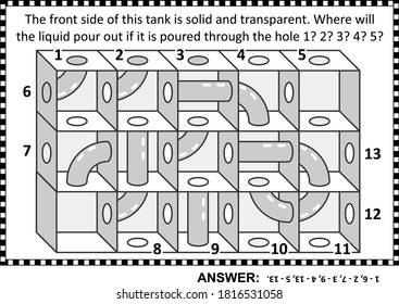 Brain game, or visual puzzle, for IQ training, or just for fun entertainment. Family friendly, suitable both for adults and children. Answer included.
