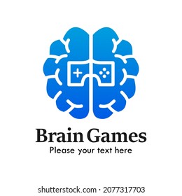 Brain games logo template illustration