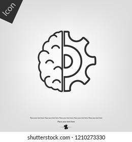 Brain gear icon
