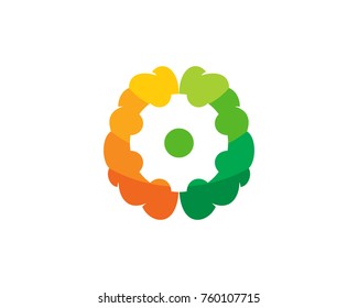 Brain Gear Icon Logo Design Element
