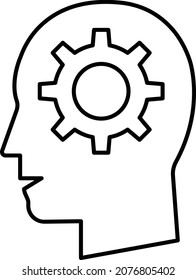 brain Gear Isolated Vector icon which can easily modify or edit

