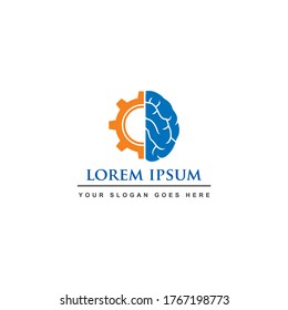 brain gear logo , brain service logo