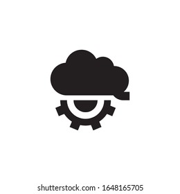 Brain gear logo template vector icon design