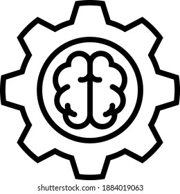 Gehirn und Gang symbolisieren Ethik oder Verhalten, Verhaltenssymbol, Vektorgrafik