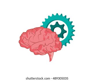 brain and gears  icon