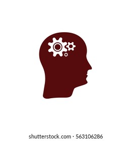 Brain Gears vector icon