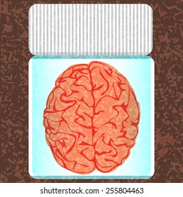 brain in a glass jar