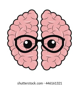 brain with glasses icon