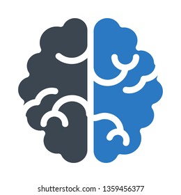 brain glyph double color