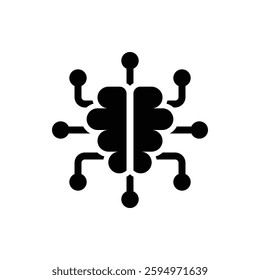 Brain Glyph Icon. Brain Icon